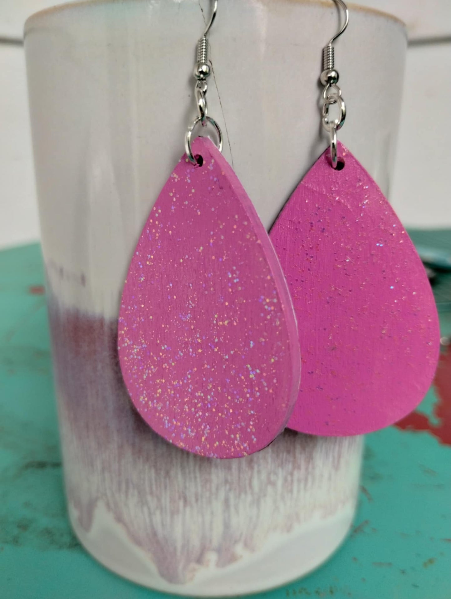 Pink Santa Sparkle Earrings