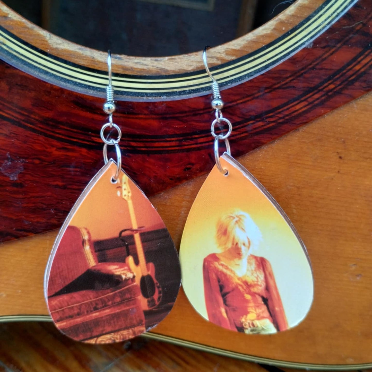 Lucinda Williams Earrings - Handcrafted from Recycled CD Cover with Lyrics on back