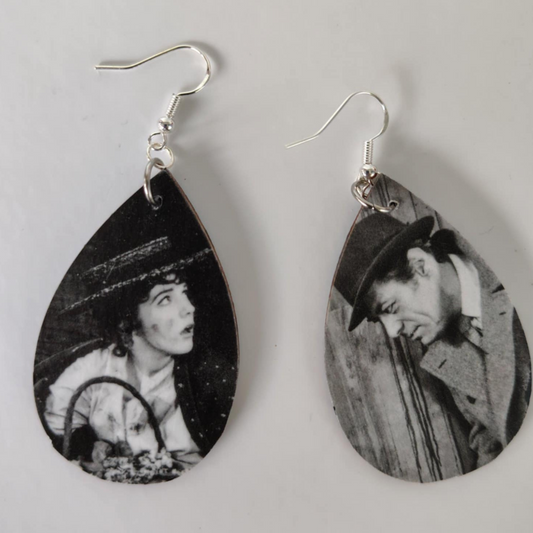 My Fair Lady Recycled CD Earrings